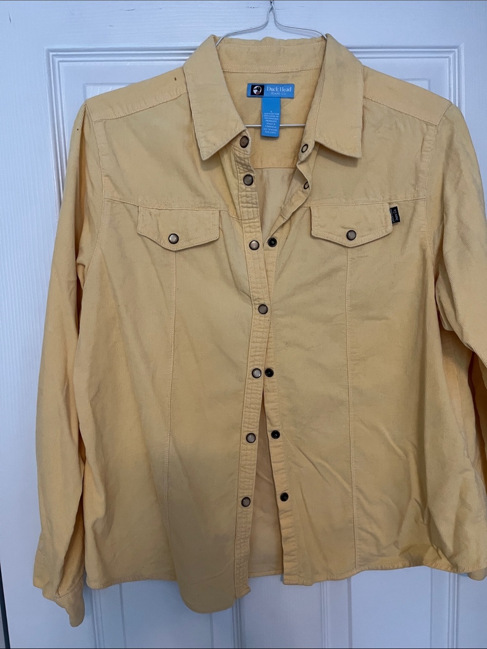 Duck Head Light Yellow Button-Front Shirt Jacket